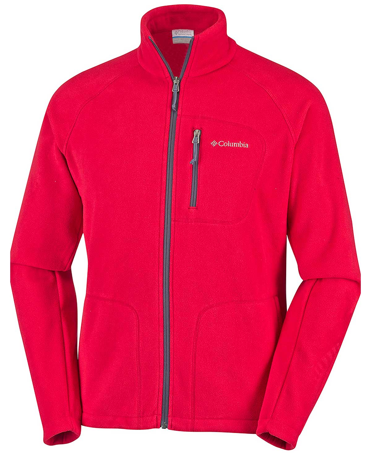 Columbia Men Red Fast Trek II Full Zip Fleece Jacket