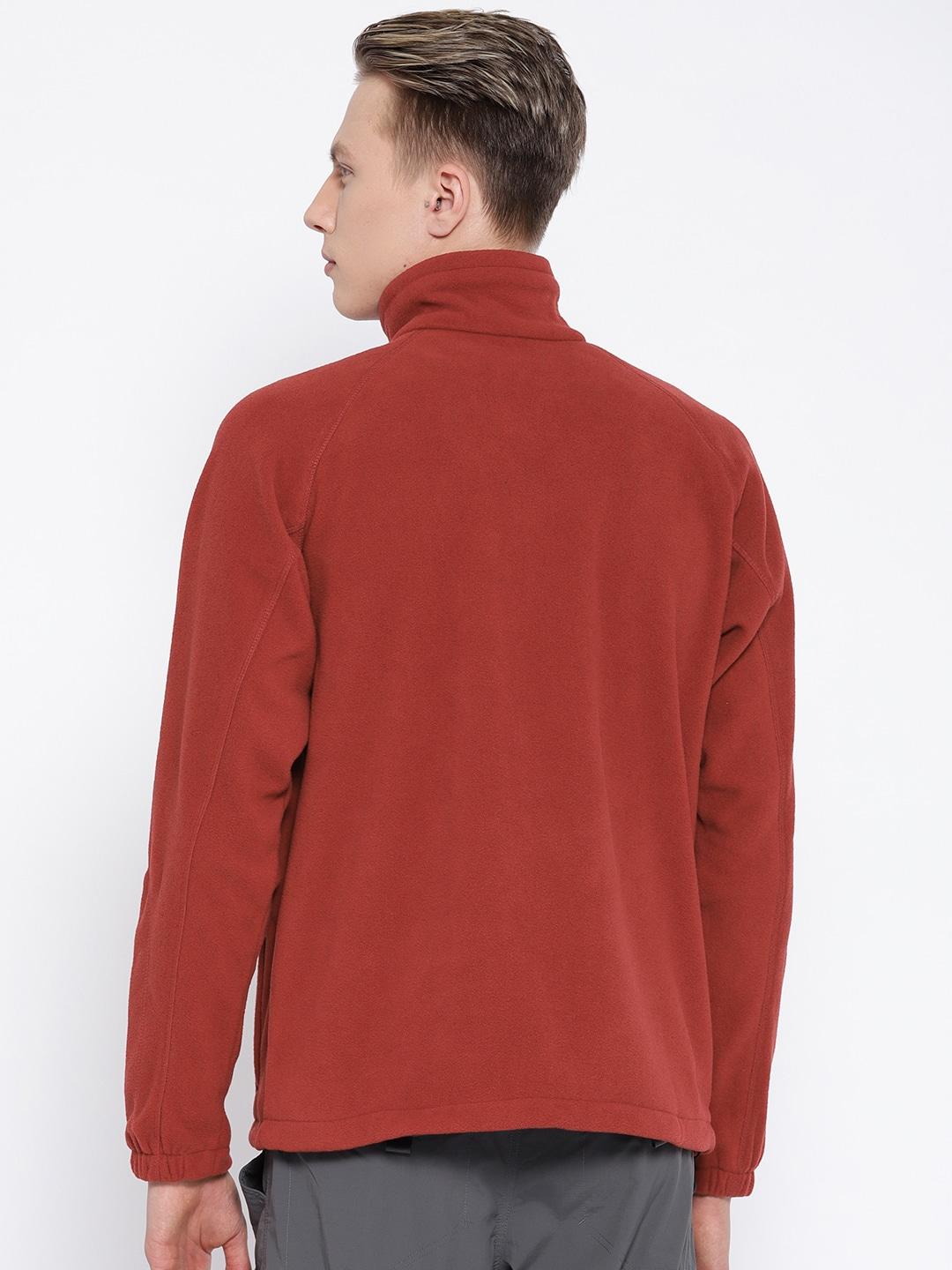 Columbia Men Red Fast Trek II Full Zip Fleece Jacket
