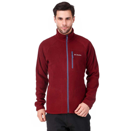 Columbia Men Red Fast Trek II Full Zip Fleece Jacket