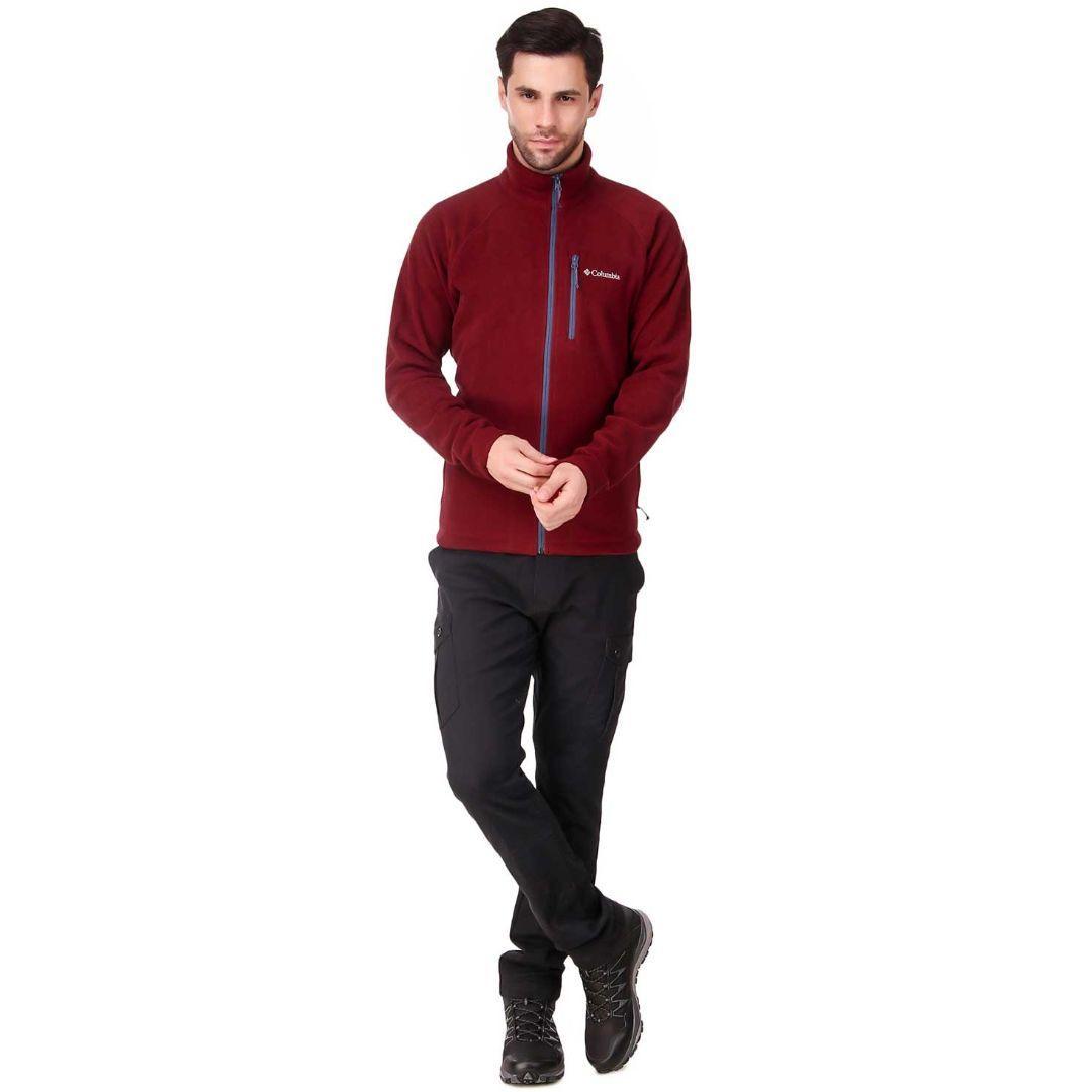 Columbia Men Red Fast Trek II Full Zip Fleece Jacket