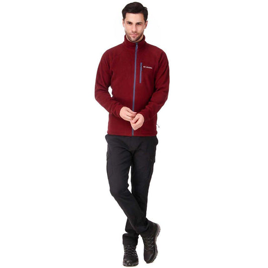 Columbia Men Red Fast Trek II Full Zip Fleece Jacket