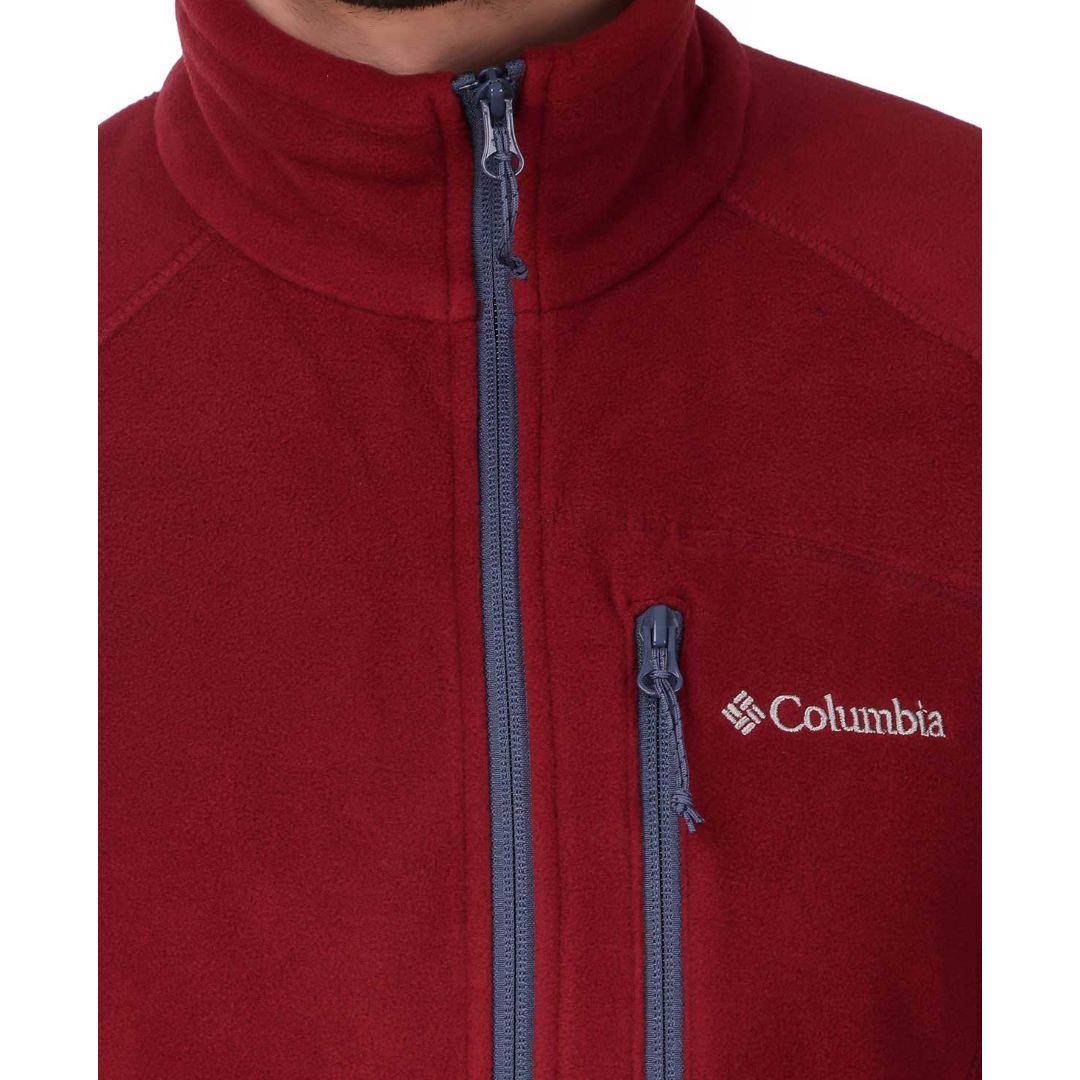 Columbia Men Red Fast Trek II Full Zip Fleece Jacket