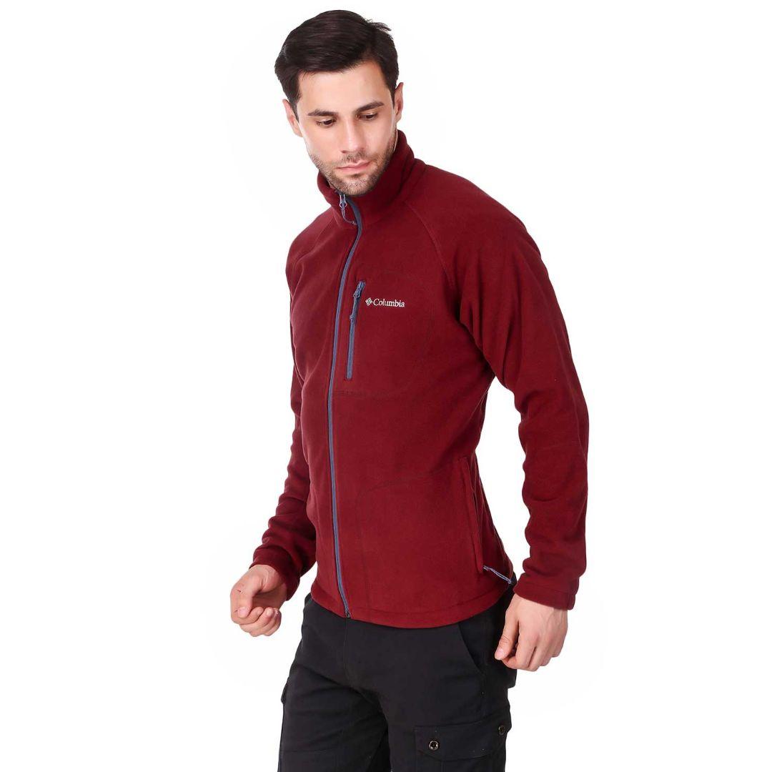 Columbia Men Red Fast Trek II Full Zip Fleece Jacket