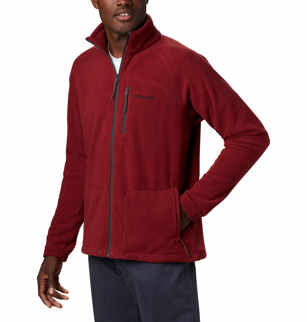 Columbia Men Red Fast Trek II Full Zip Fleece Jacket