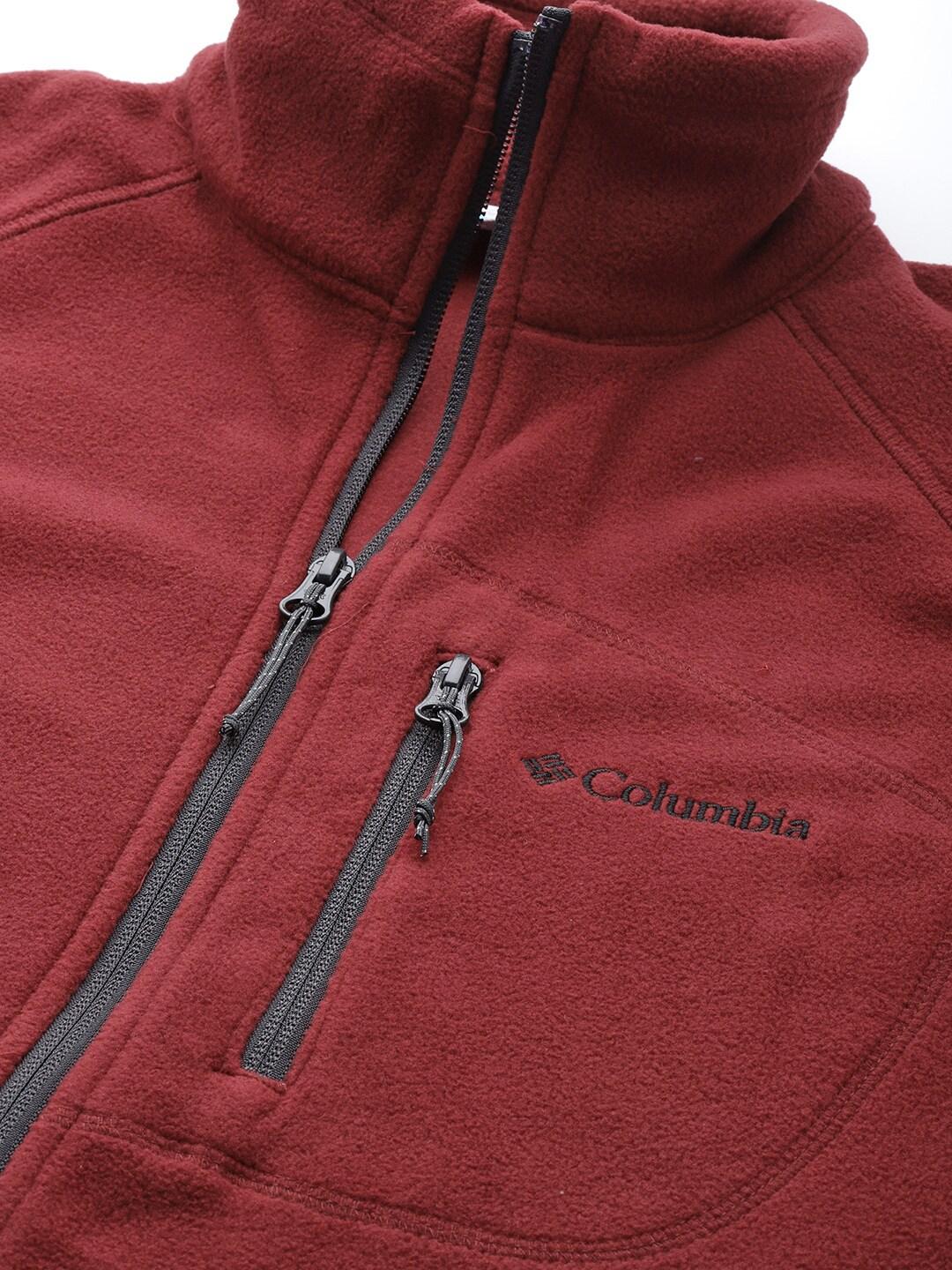 Columbia Men Red Fast Trek II Full Zip Fleece Jacket