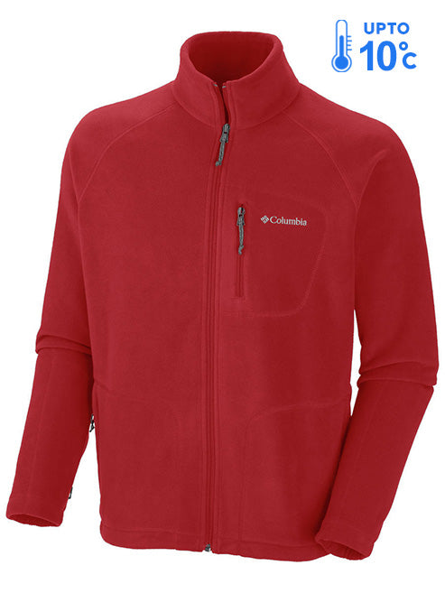 Columbia Men Red Fast Trek II Full Zip Fleece