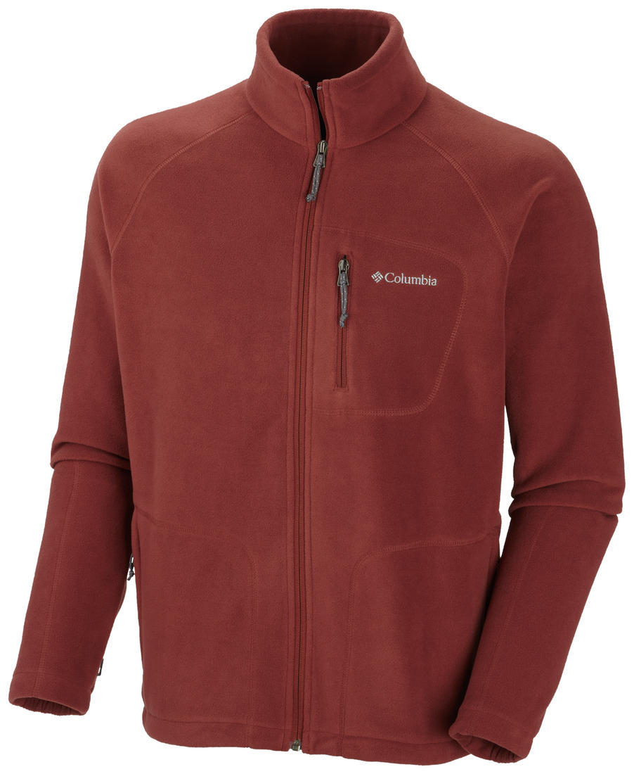 Columbia Men Red Fast Trek II Full Zip Fleece Jacket