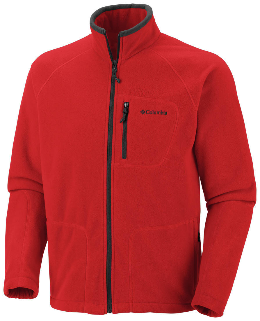 Columbia Men Red Fast Trek II Full Zip Fleece Jacket