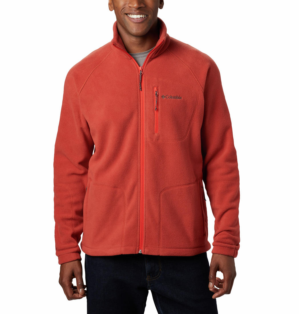 Columbia Men Orange Fast Trek II Full Zip Fleece Jacket