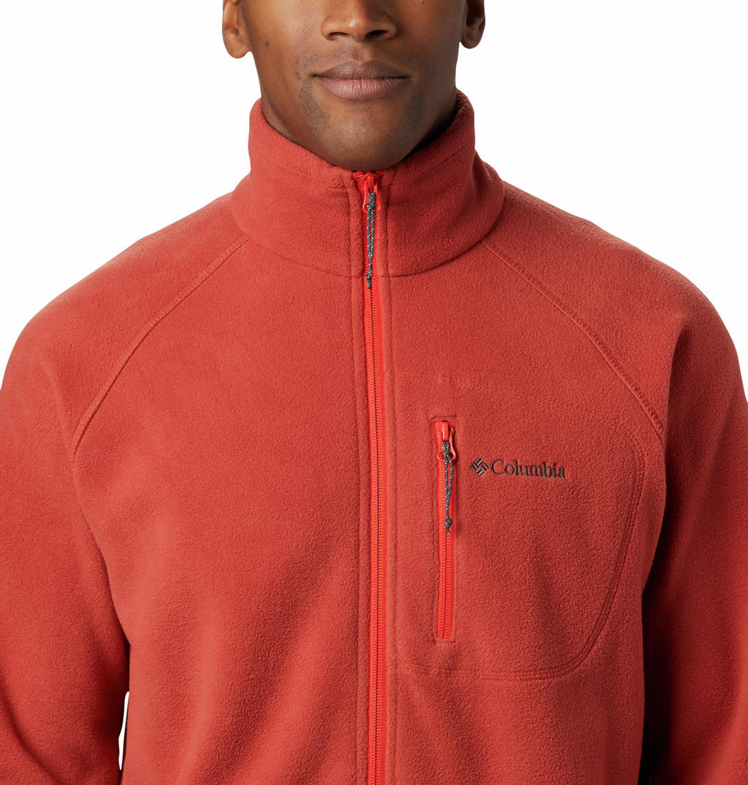 Columbia Men Orange Fast Trek II Full Zip Fleece Jacket
