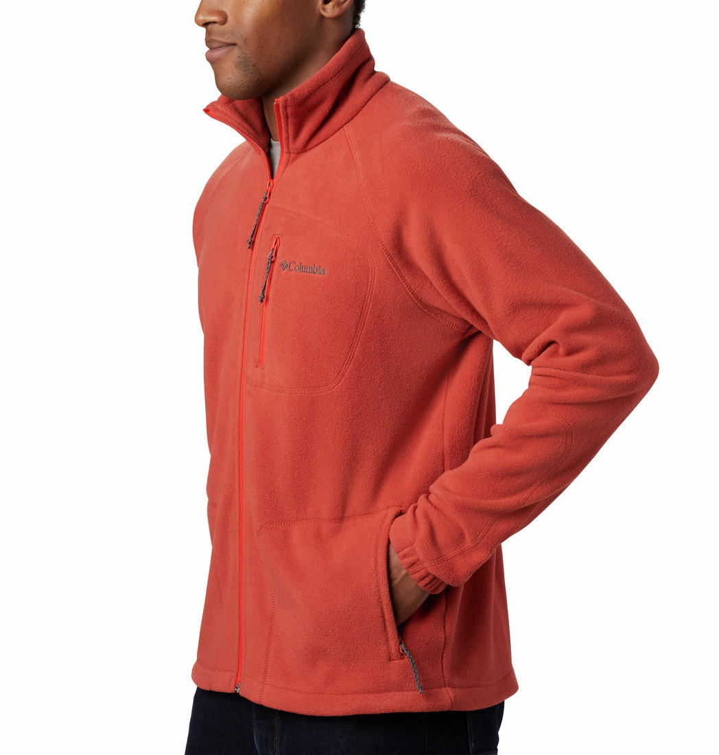 Columbia Men Orange Fast Trek II Full Zip Fleece Jacket