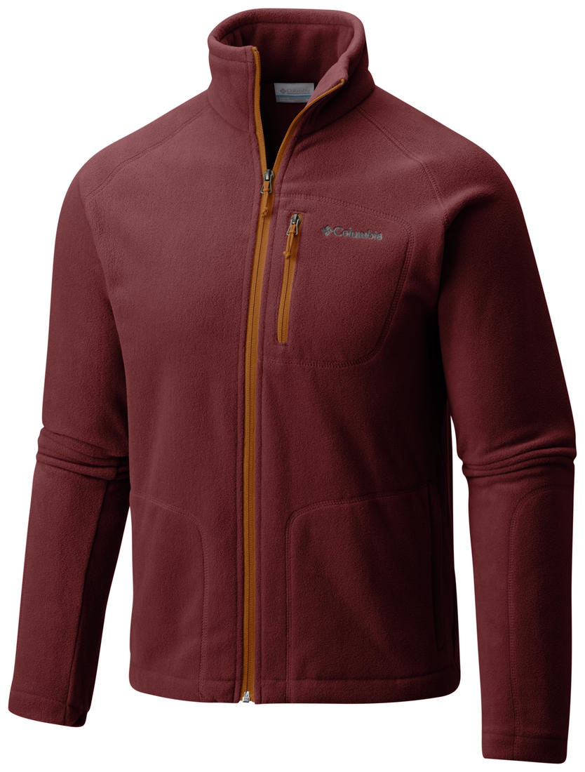 Columbia Men Maroon Fast Trek II Full Zip Fleece Jacket