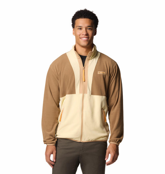 Columbia Mens Beige Backbowl II Lightweight Full Zip Fleece Jacket