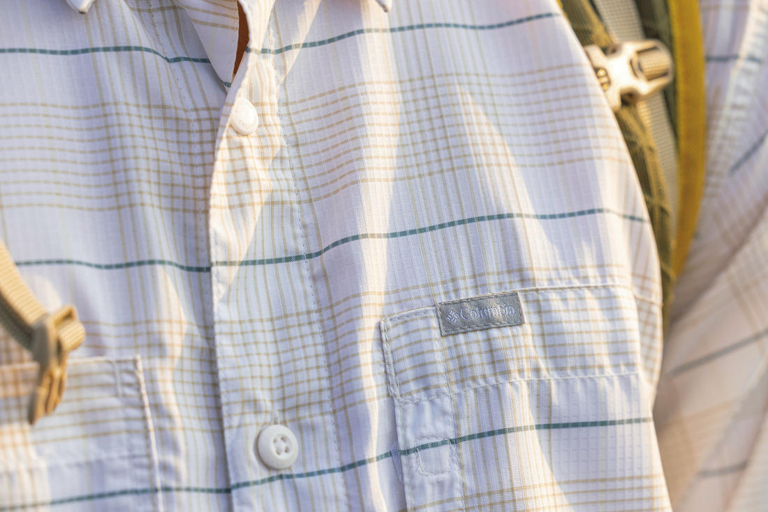 Columbia Men White Silver Ridge Utility Lite Plaid Long Sleeve Shirts