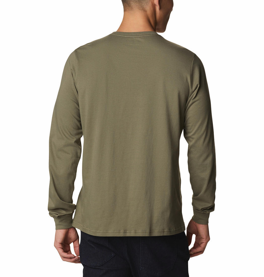 Columbia Men Green Brighton Woods Graphic Long Sleeve