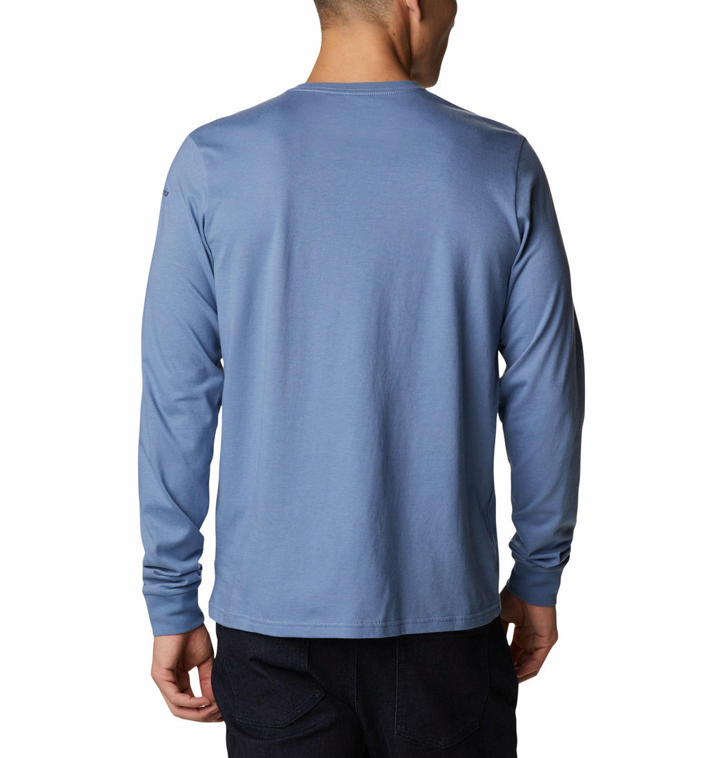 Columbia Men Blue Brighton Woods Graphic Long Sleeve