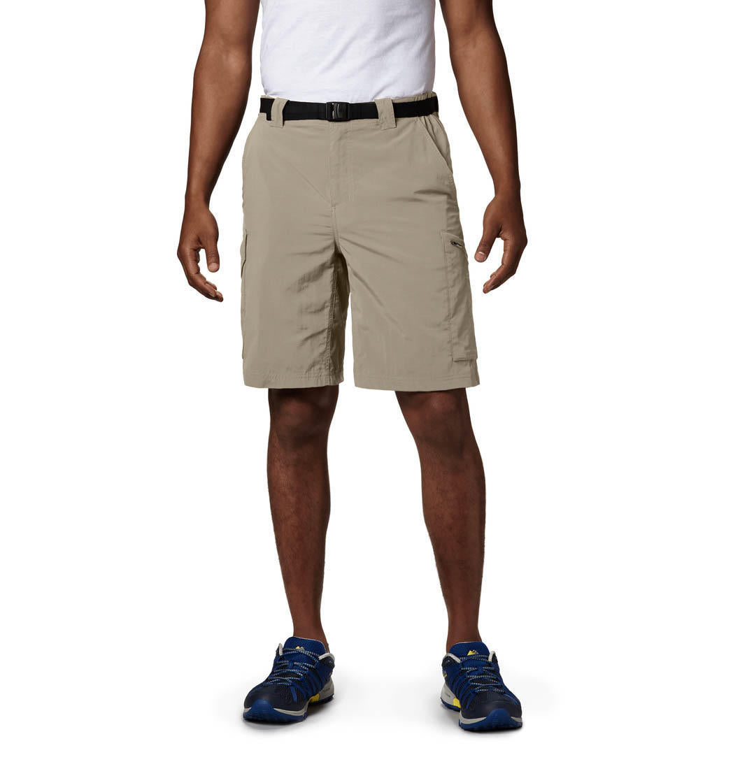 Columbia Men’s Omni-Wick Silver Ridge Beige Cargo Shorts with UPF 50