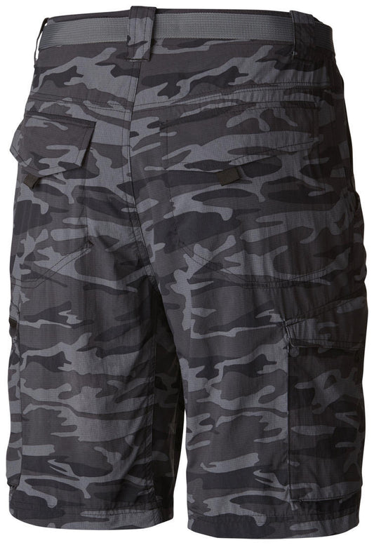 Columbia Men Black Omni-Wick Silver Ridge Printed Cargo Shorts