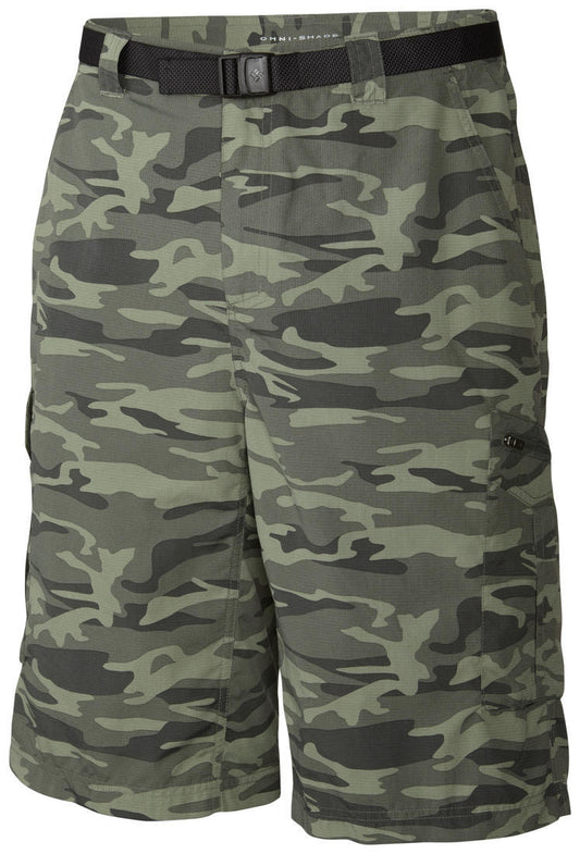 Columbia Men Green Silver Ridge Printed Cargo Shorts