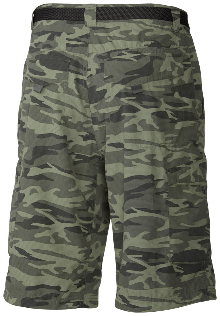 Columbia Men Green Silver Ridge Printed Cargo Shorts