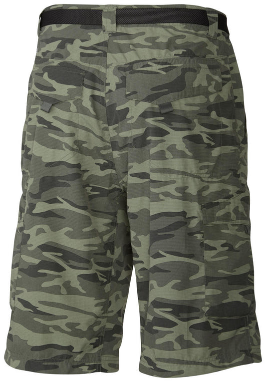 Columbia Men Green Silver Ridge Printed Cargo Shorts