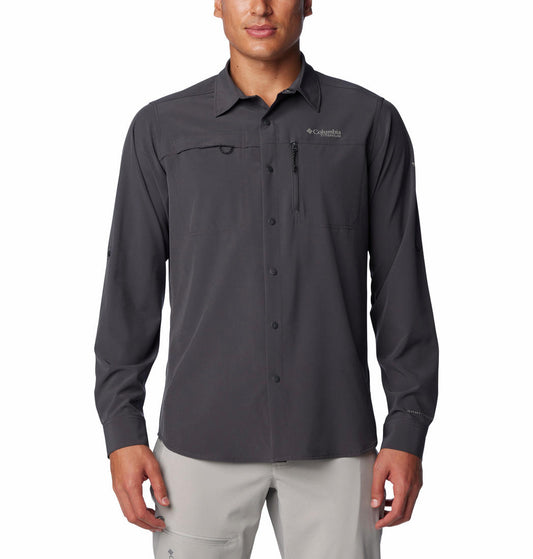Columbia Men Grey Columbia Men Summit Valley Woven Long Sleeve Shirt
