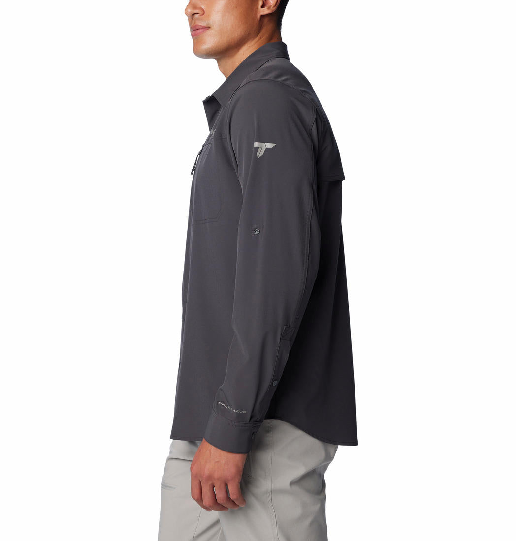 Columbia Men Grey Columbia Men Summit Valley Woven Long Sleeve Shirt