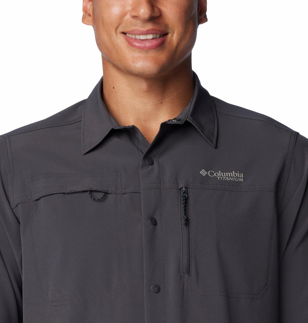 Columbia Men Grey Columbia Men Summit Valley Woven Long Sleeve Shirt