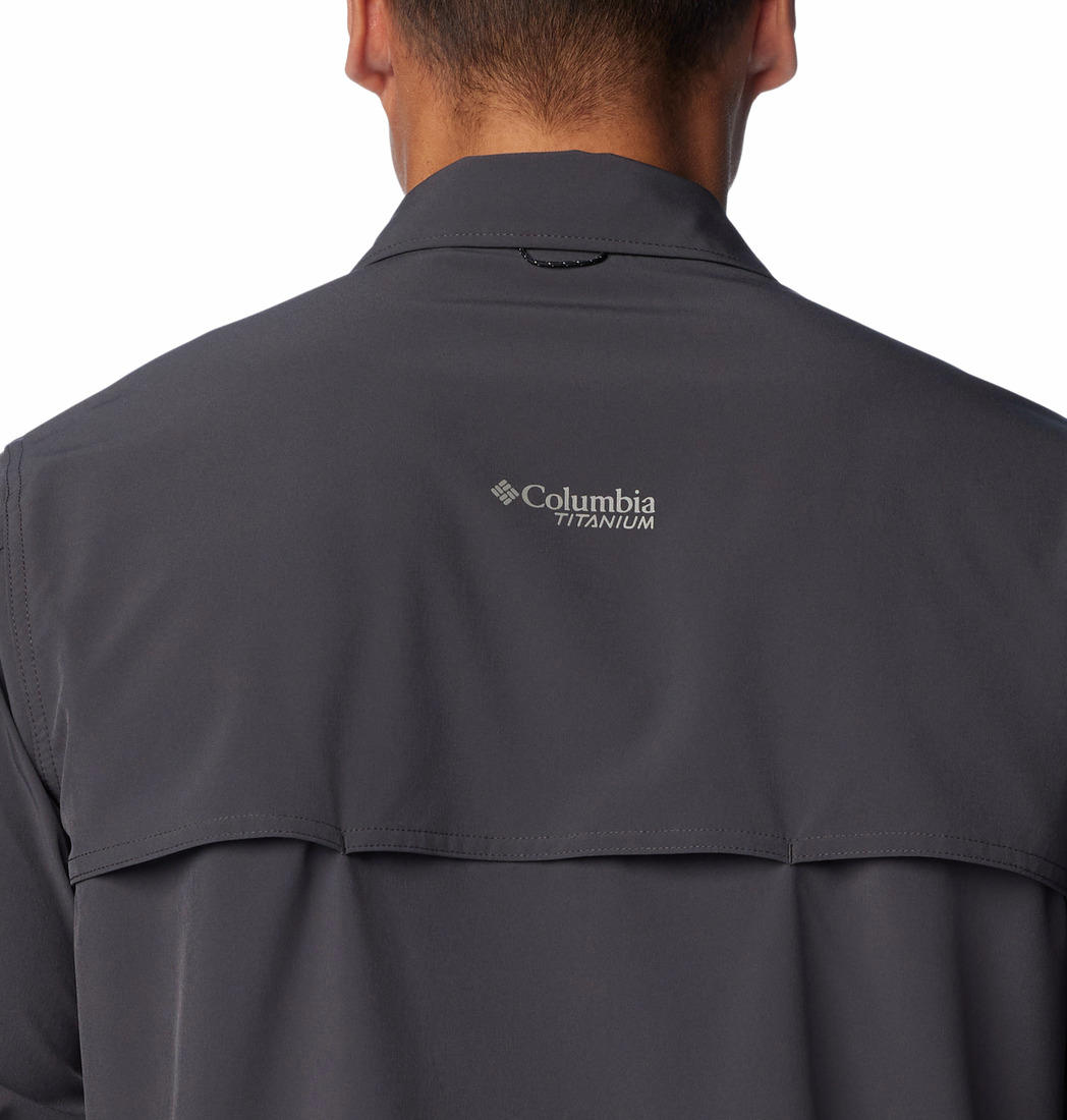 Columbia Men Grey Columbia Men Summit Valley Woven Long Sleeve Shirt