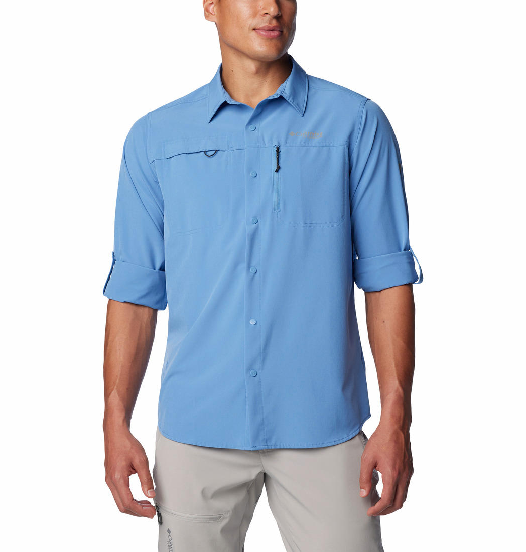 Columbia Men Navy Blue Columbia Men Summit Valley Woven Long Sleeve Shirt