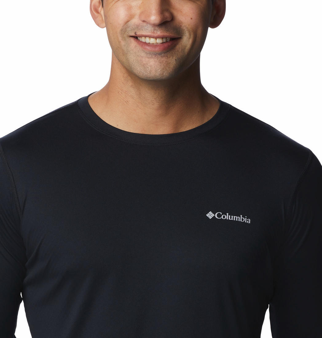 Columbia Men Black Zero Rules Long Sleeve Shirt (Sun Protection)