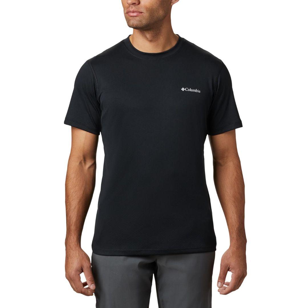 Columbia Men Black Zero Rules Short Sleeve Shirt (Sun Protection)