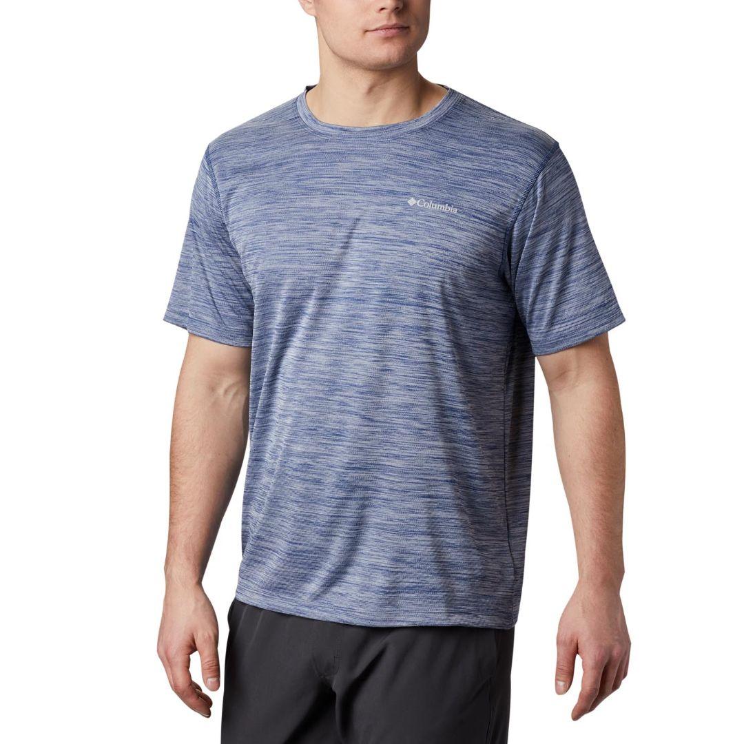 Columbia Men Blue Zero Rules Short Sleeve Shirt (Sun Protection)
