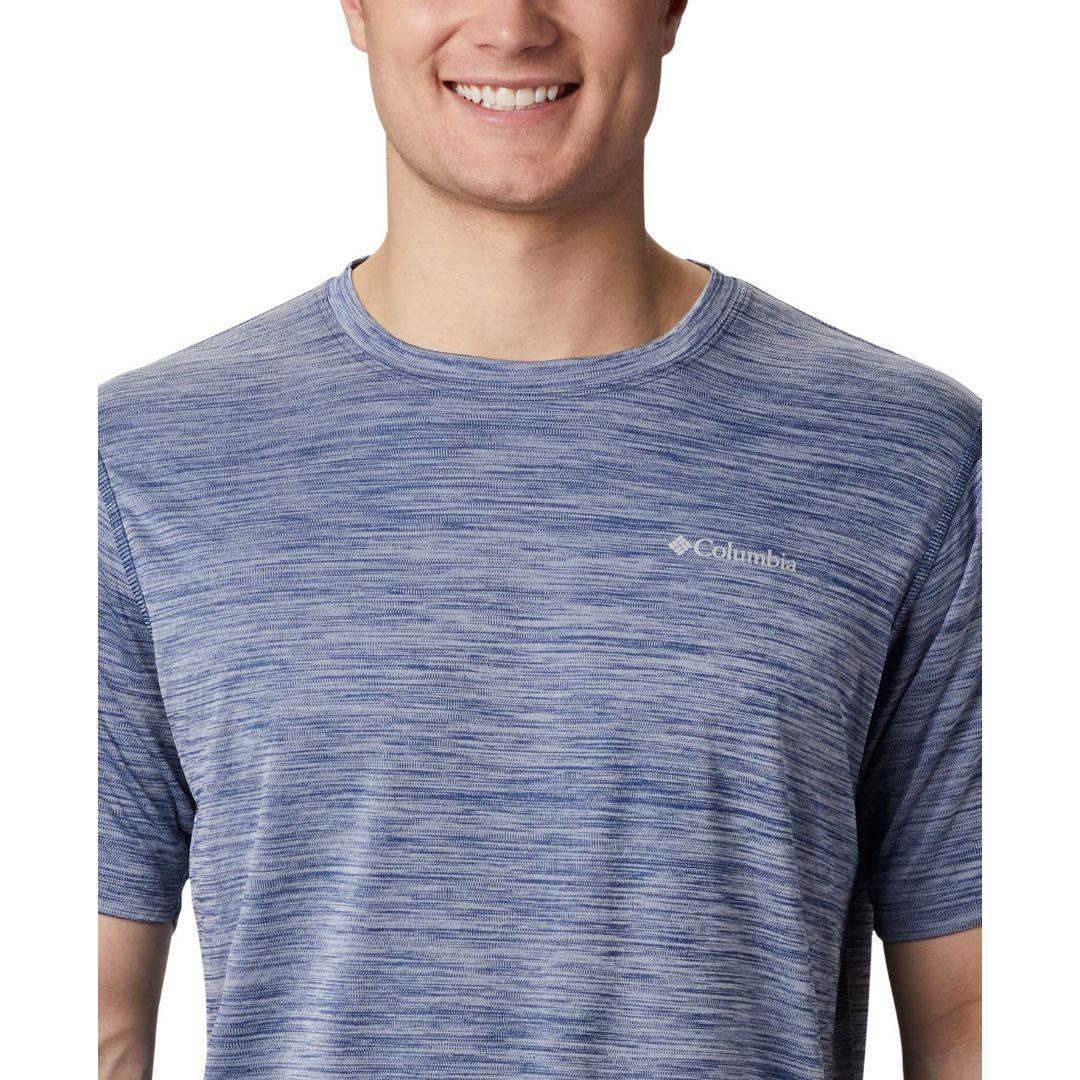 Columbia Men Blue Zero Rules Short Sleeve Shirt (Sun Protection)