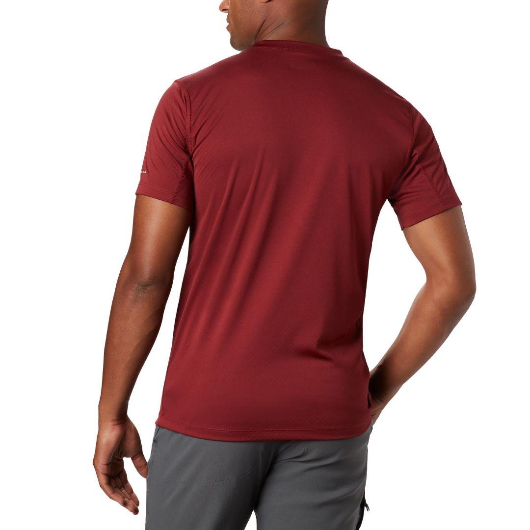 Columbia Men Red Zero Rules Short Sleeve Shirt (Sun Protection)