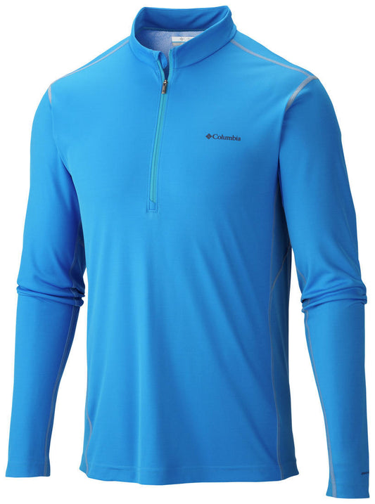 Columbia Men Blue Midweight II Long Sleeve Half Zip Baselayer Top