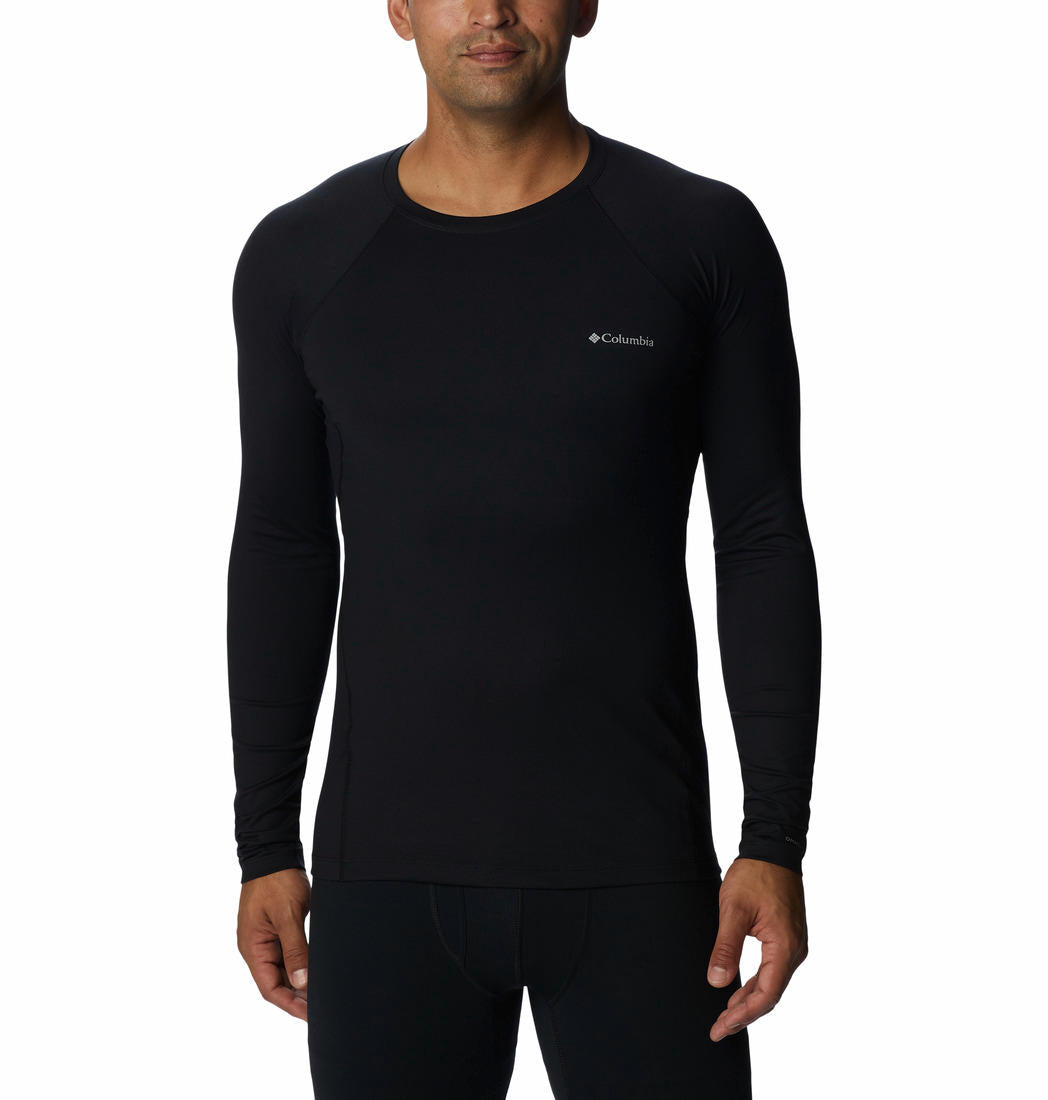 Columbia Men Black Heavyweight Stretch Long Sleeve Baselayer Top (Non Returnable)