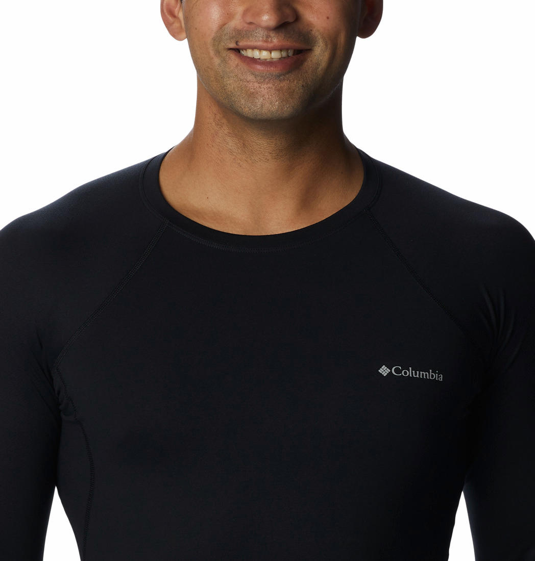 Columbia Men Black Heavyweight Stretch Long Sleeve Baselayer Top (Non Returnable)