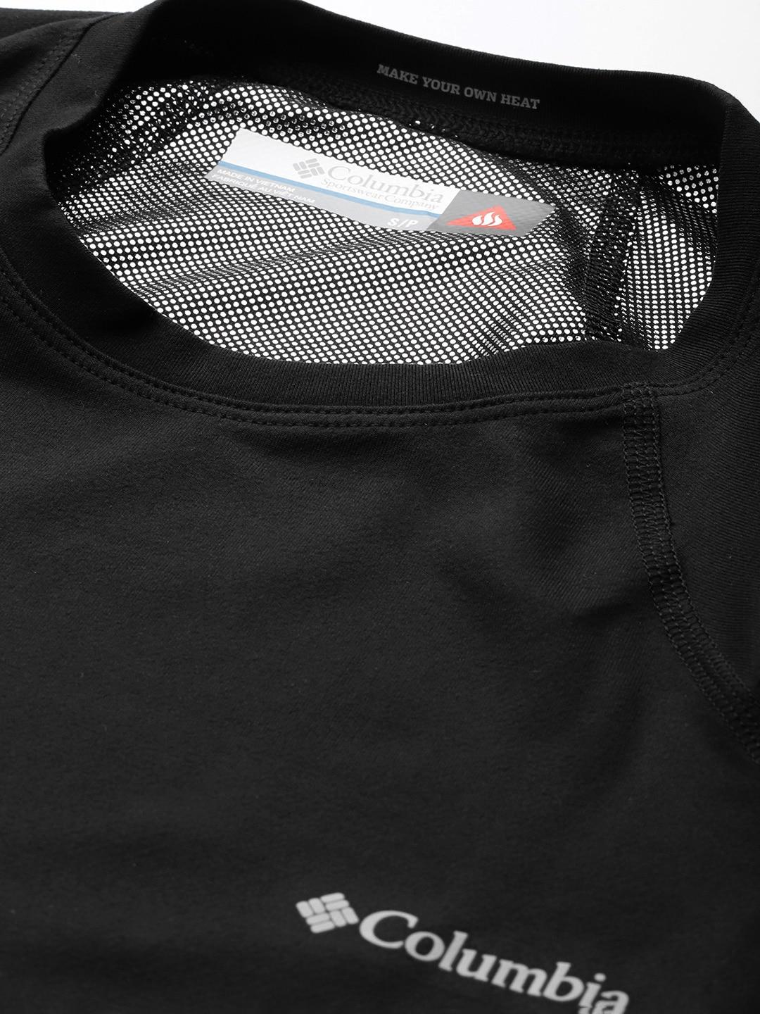 Columbia Men Black Heavyweight Stretch Long Sleeve Baselayer Top (Non Returnable)