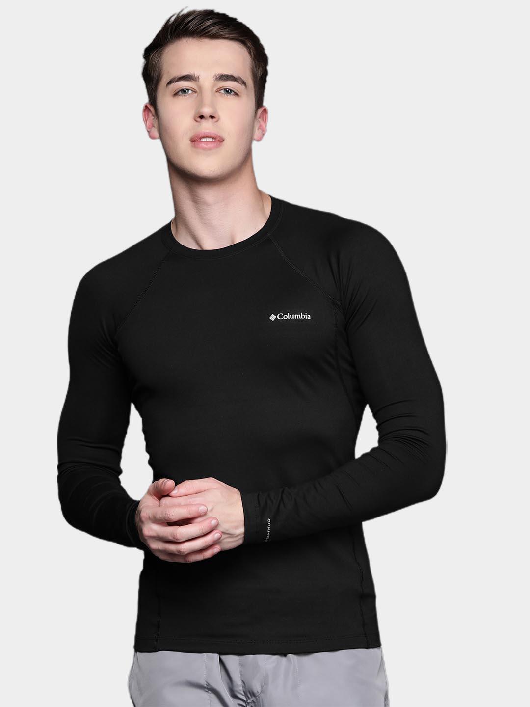 Columbia Men Black Heavyweight Stretch Long Sleeve Baselayer Top (Non Returnable)