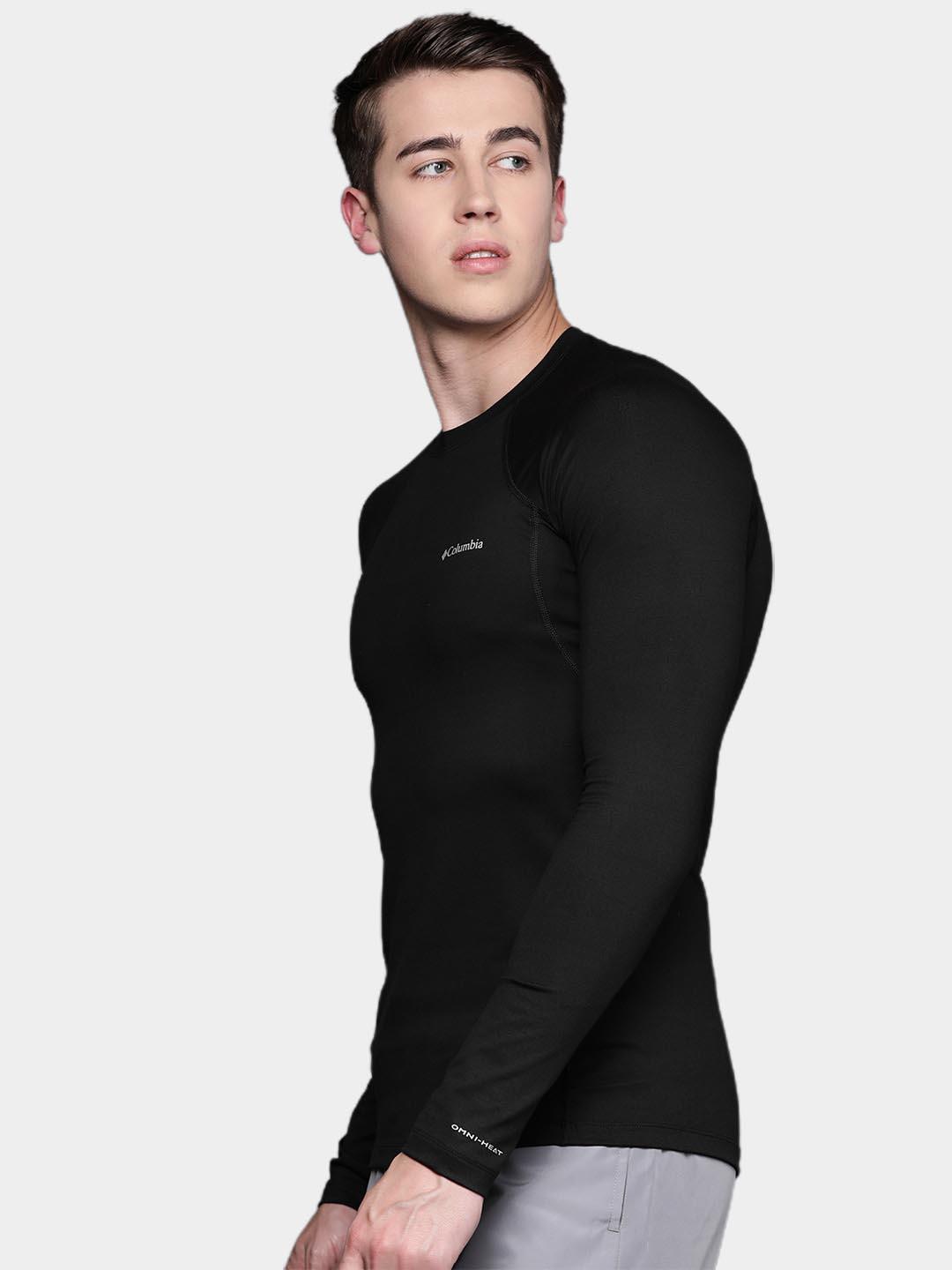 Columbia Men Black Heavyweight Stretch Long Sleeve Baselayer Top (Non Returnable)