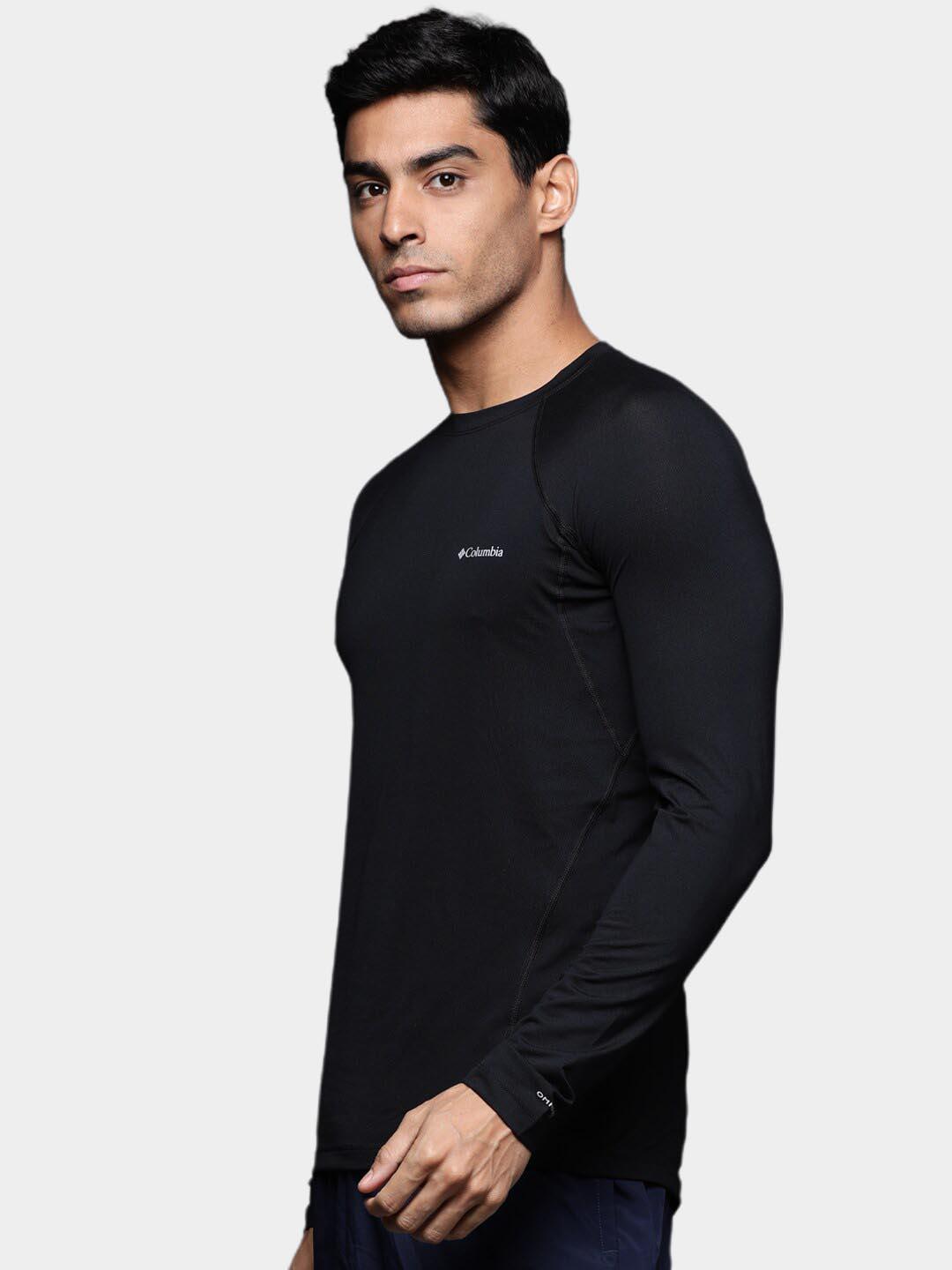 Columbia Men Black Midweight Stretch Long Sleeve Baselayer Top (Non Returnable)
