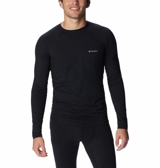 Columbia Men Black Midweight Stretch Long Sleeve Baselayer Top