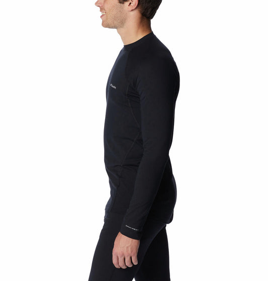 Columbia Men Black Midweight Stretch Long Sleeve Baselayer Top
