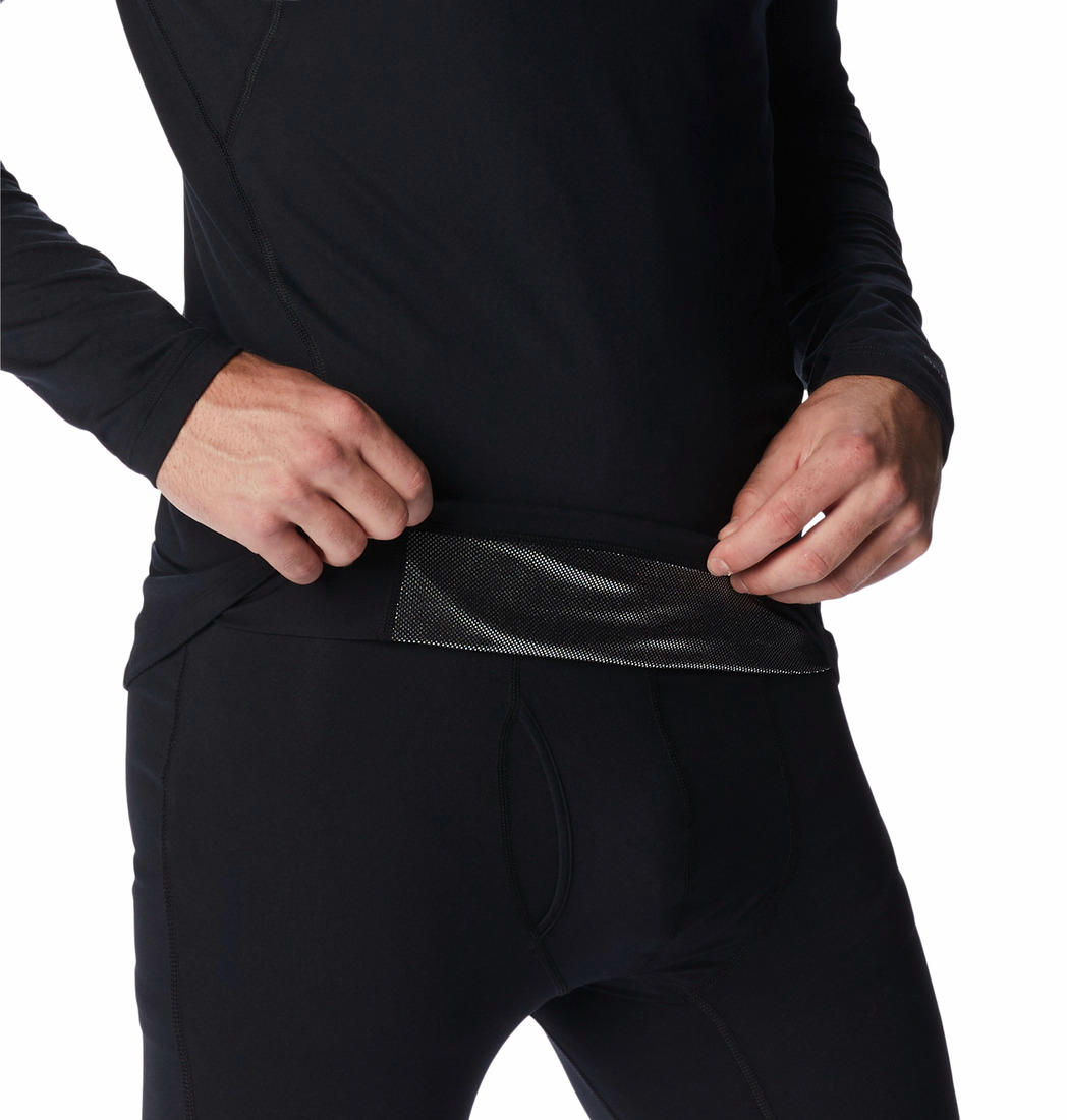 Columbia Men Black Midweight Stretch Long Sleeve Baselayer Top (Non Returnable)