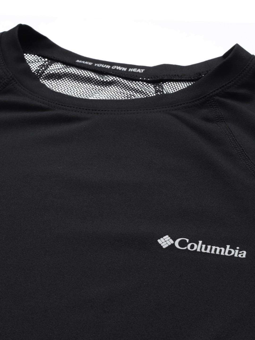 Columbia Men Black Midweight Stretch Long Sleeve Baselayer Top (Non Returnable)