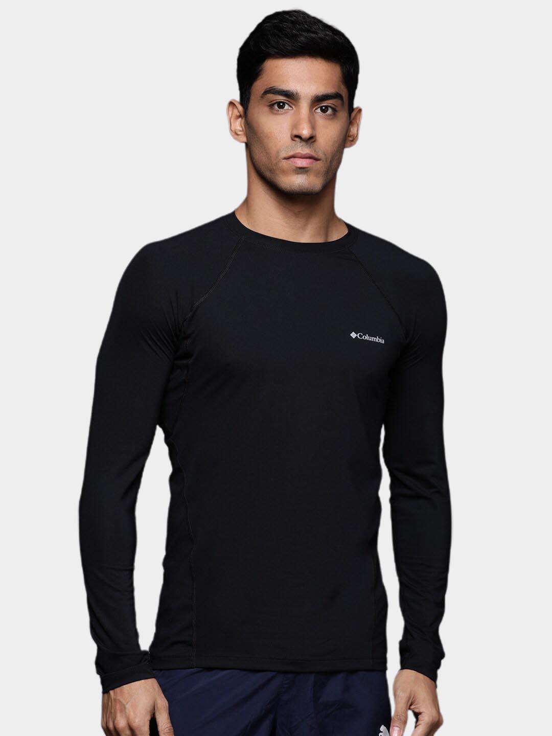 Columbia Men Black Midweight Stretch Long Sleeve Baselayer Top (Non Returnable)