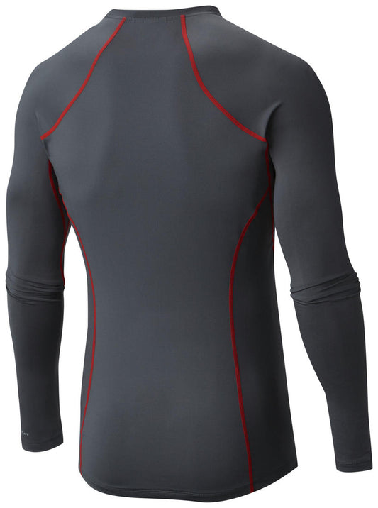 Columbia Men Grey Midweight Stretch Long Sleeve Baselayer Top