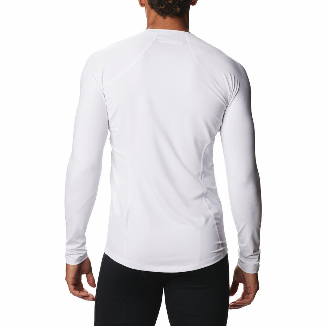 Columbia Men White Midweight Stretch Long Sleeve Baselayer Top