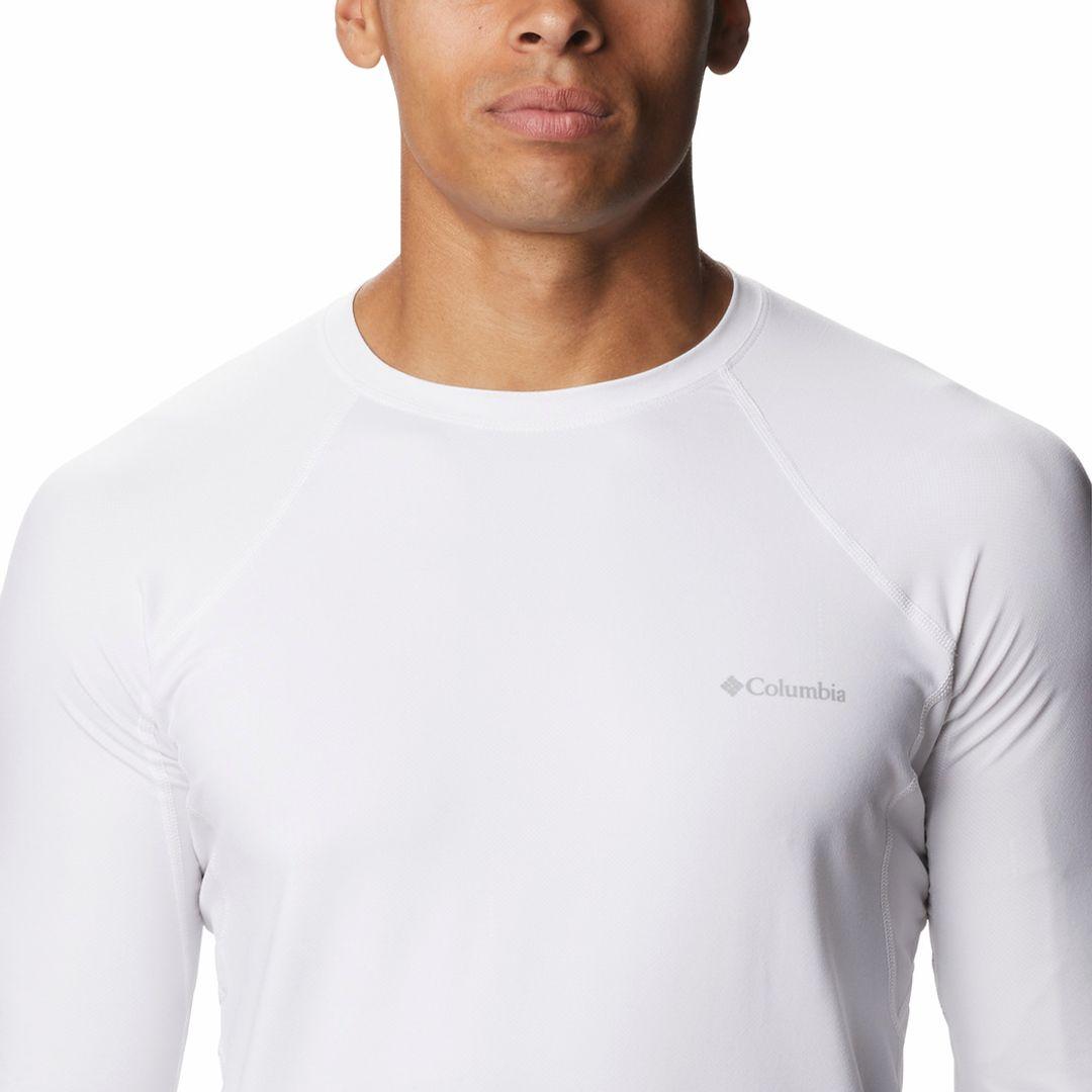 Columbia Men White Midweight Stretch Long Sleeve Baselayer Top